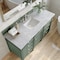 James Martin Vanities Brittany 60in Single Vanity, Smokey Celadon w/ 3 CM Carrara Marble Top 650-V60S-SC-3CAR - alternate 3